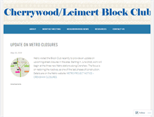 Tablet Screenshot of cherrywoodleimertblockclub.com